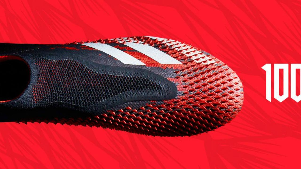 adidas Predator 20.2 FG Soccer Cleat Red White Black.